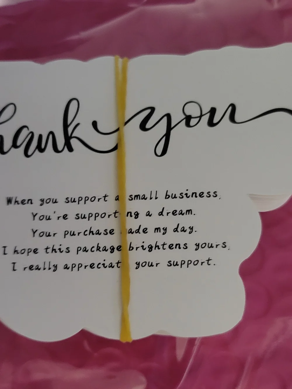 Pink Shipping Supply Bundles Thank You Cards,Stickers And 4 Sizes Poly Bags